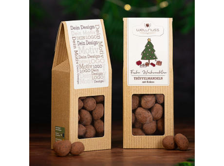 Weihnachts-Edition - Faltschachtel - Trüffelmandeln mit Kakao
