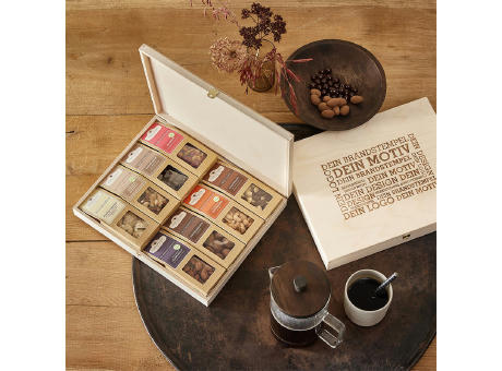 8 Premium Snacks in der Birkenholzbox