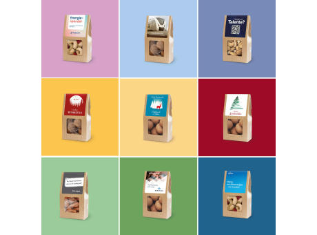 Mini Faltschachtel - glücksbringer - Trüffelmandeln mit Kakao