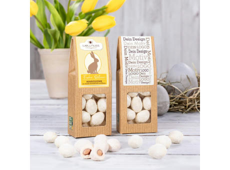 Oster-Edition - Faltschachtel - Kokosmandeln in weißer Schokolade