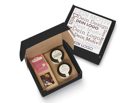 Geschenkkarton mit 1 Faltschachteln und 2 Gourmet Gewürzen im Glas