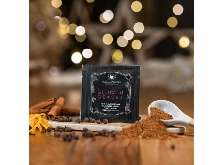 Portionsbeutel Glühwein - oder Lebkuchengewürz (10g) in der Klappkarte