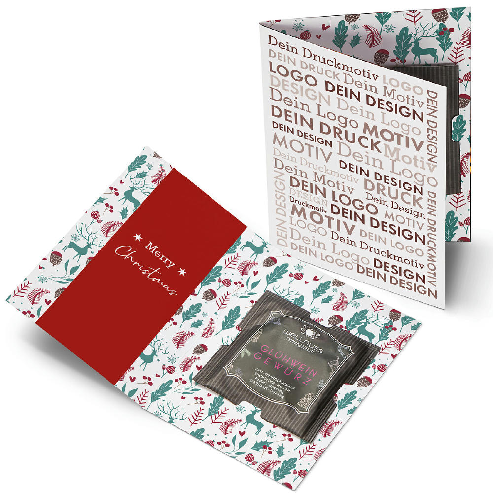 Portionsbeutel Glühwein - oder Lebkuchengewürz (10g) in der Klappkarte