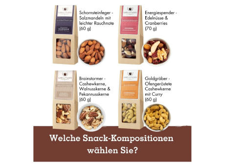 4 Premium Snacks in der Birkenholzbox