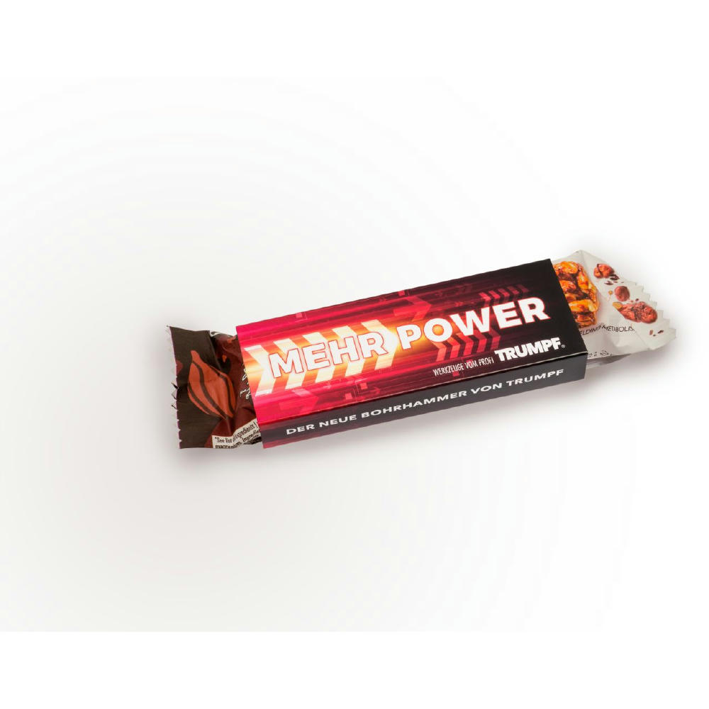 Powerbar Energy Riegel im Werbeschuber