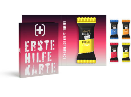 Lindt HELLO Mini Stick in Werbeklappkarte