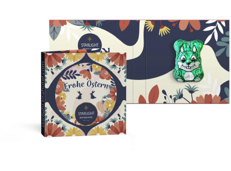 Osterhase vegan in Werbekarte