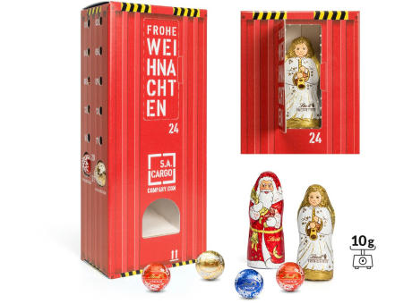 Lindt Lindor Adventsspender "Turm" mit Hohlfigur