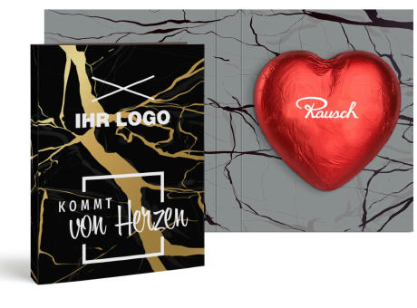 "Rausch Plantagen" Schokoladen-Herz in Klappkarte groß