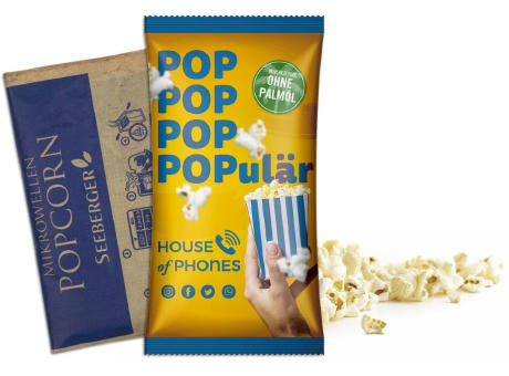 Mikrowellen-Popcorn im Werbetütchen