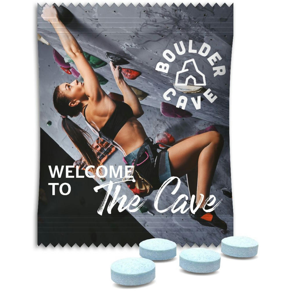 Upsters Koffein-Bonbon im Werbetütchen