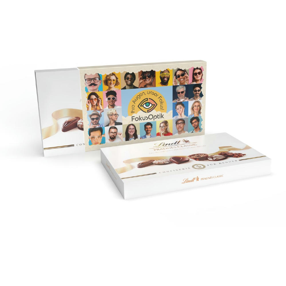 Lindt Pralinés Classic im Werbeschuber