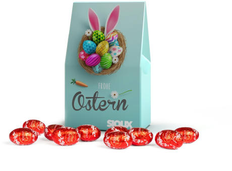 Lindt Lindor Ostereier in Standboden-Kartonage klein