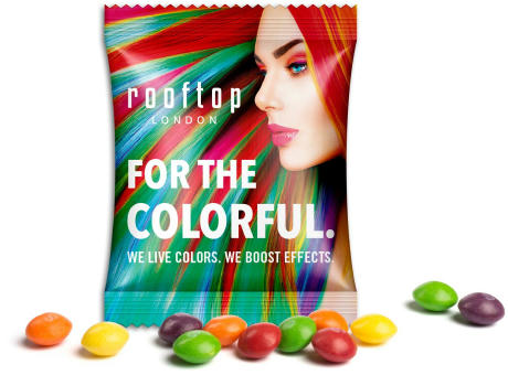 Skittles im Werbetütchen