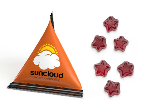 Mini Tetraeder Fruchtgummi