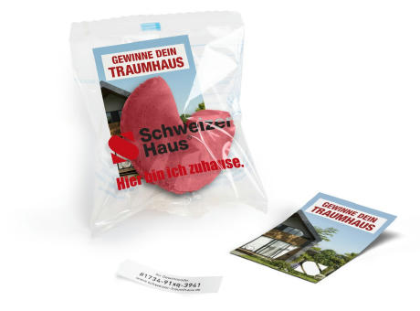 Glückskekse mit Werbekärtchen