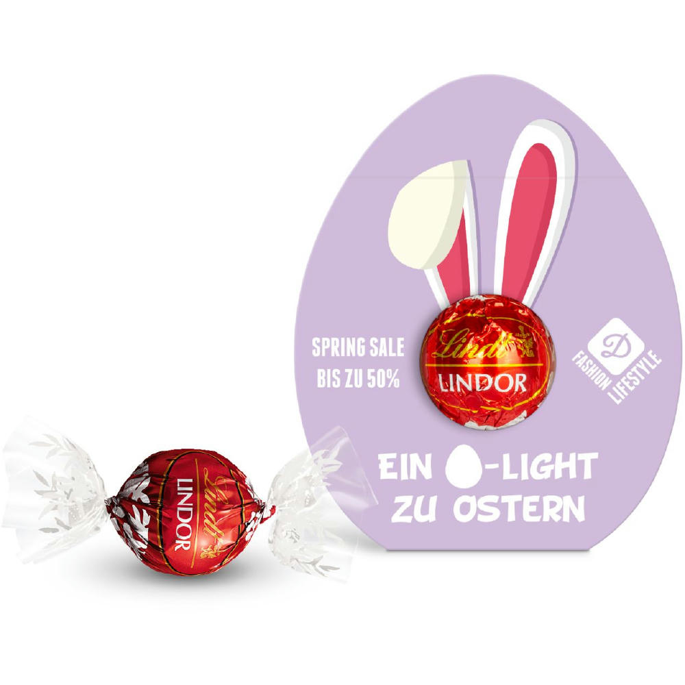 Lindt Lindor Kugel in Werbekartonage "Osterei"
