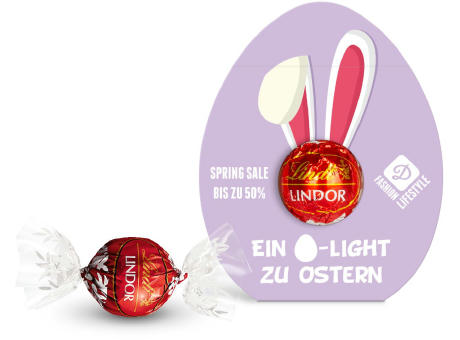Lindt Lindor Kugel in Werbekartonage "Osterei"