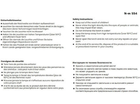 Nestler-matho Wiederaufladbare Taschenleuchte N-m 554