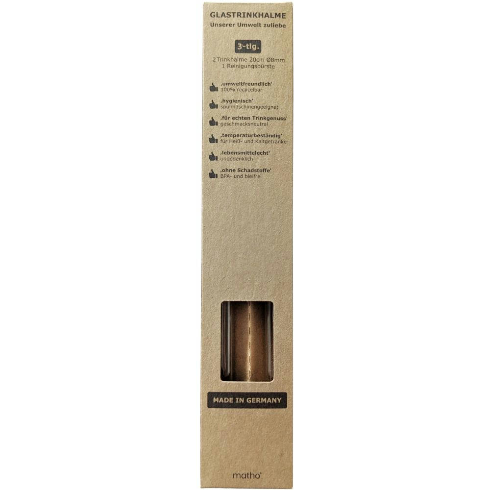 Nestler-matho ECO farbiges Glas-Trinkhalm Set N-m 589-2