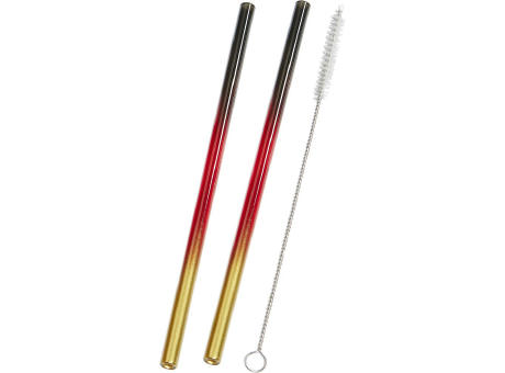Nestler-matho ECO farbiges Glas-Trinkhalm Set N-m 589-2