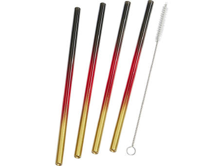 Nestler-matho ECO farbiges Glas-Trinkhalm Set N-m 589-4C