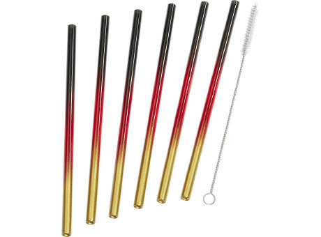 Nestler-matho farbiges Glas-Trinkhalm Set N-m 589C