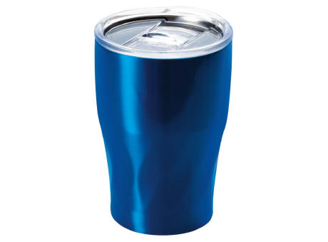 Thermosbecher 380 ml blau mit doppelwandiger Vakuum-Isolierung und Tritan-Deckel