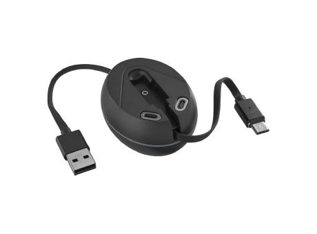 Ausziehbares Multifunktions-Kabel zum Laden und Daten übertragen mit Typ C, Micro-USB und Lightning