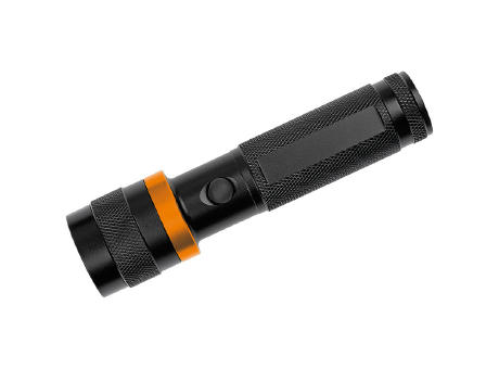 LED Leuchte "Security 3W schwarz/orange"