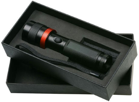 LED Leuchte "Security 3W schwarz/orange"