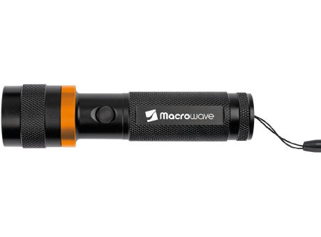 LED Leuchte "Security 3W schwarz/orange"