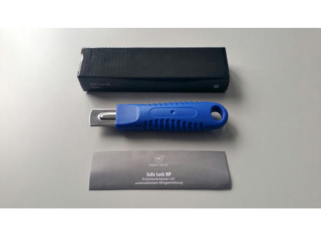 Sicherheitsmesser "Safe Lock HP blau"