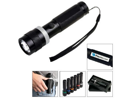 LED Leuchte "Security 3W schwarz/silber"