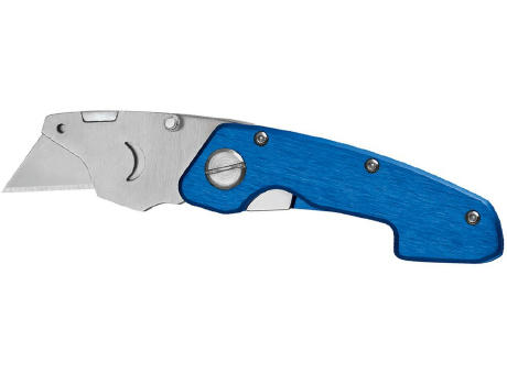 Trapezklingen-Klappmesser "Piranha blau"