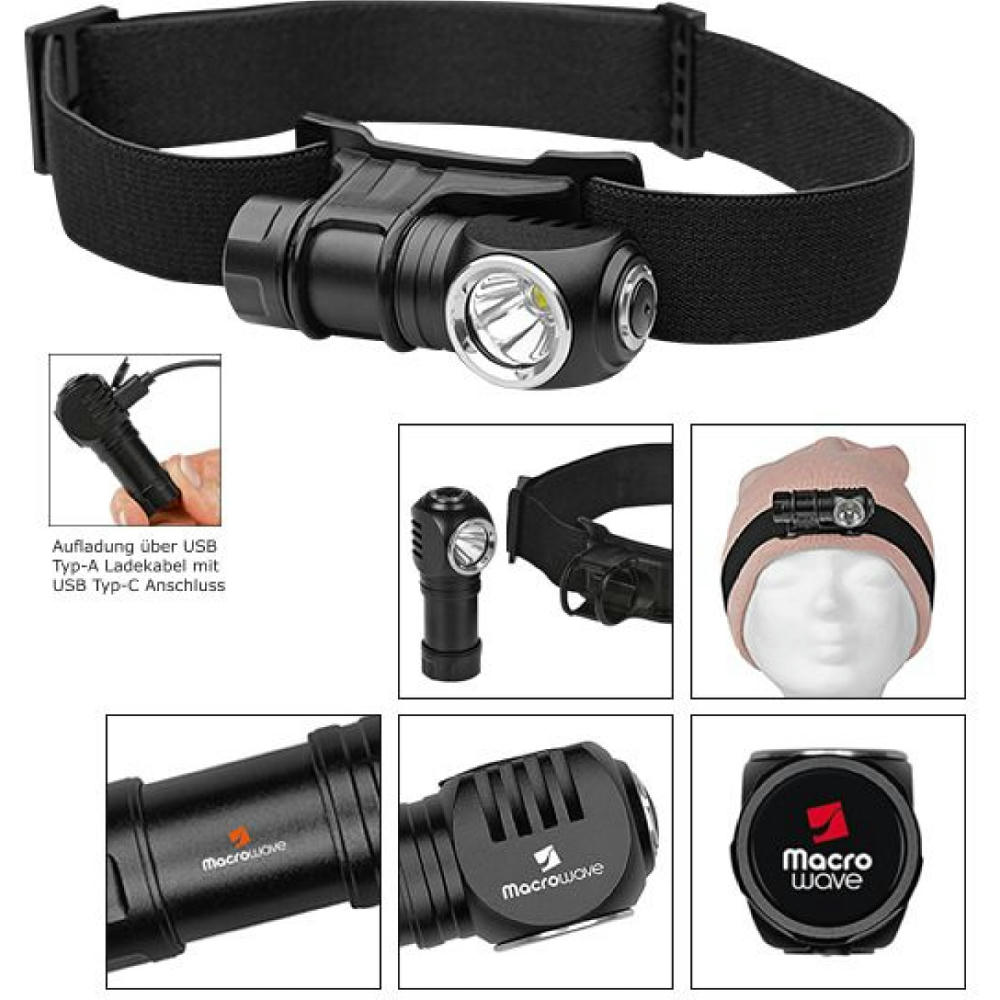 Aufladbare LED Stirn-/Taschenleuchte "Compact Head Light 500 L"