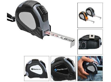 Automatik-Bandmaß "Power Tape 5 M grau"