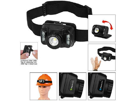 Aufladbare LED Stirnleuchte mit Sensorfunktion "Focus Head Light Charge 220 L"