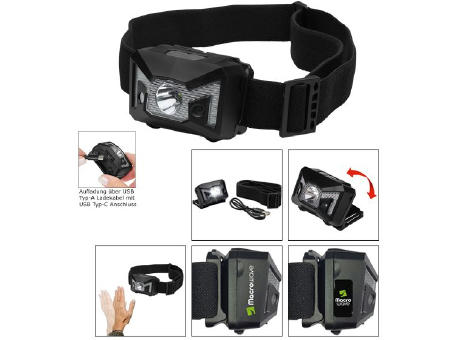 Aufladbare LED Stirnleuchte mit Sensorfunktion "Sensor Head Light Charge 125 L"
