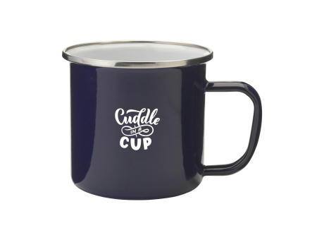 Retro Silver Emaille Tasse 350 ml