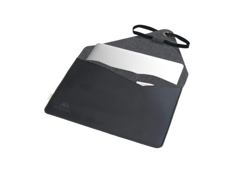 Recycled Felt & Apple Leather Laptop Sleeve 15/16"