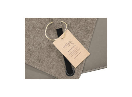 Recycled Felt & Apple Leather Laptop Sleeve 15/16"