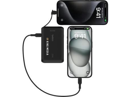 Belkin BoostCharge PowerBank 10K Integriertes Kabel
