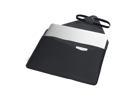 Recycled Felt & Apple Leather Laptop Sleeve 14"