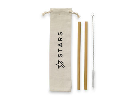 ECO Bamboe Straw Set Bambus-Strohhalme