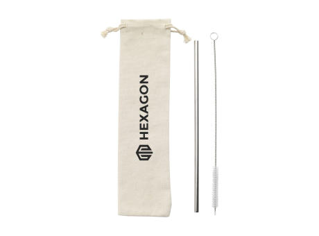 Reusable 1 piece ECO Straw Set Strohalme aus Edelstahl