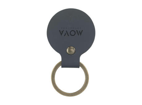 Recycled Leather Keyring Round Schlüsselanhänger