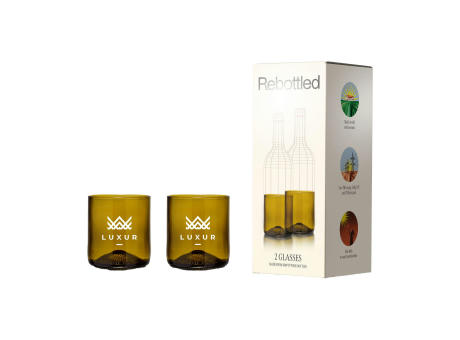 Rebottled® Short Tumbler 2-pack Trinkgläsern