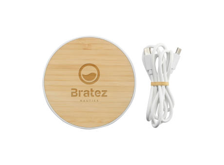 Bamboo 15W Wireless Fast Charger Schnelladegerät
