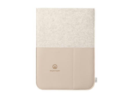 Recycled Felt & Apple Leather Laptop Sleeve 16"